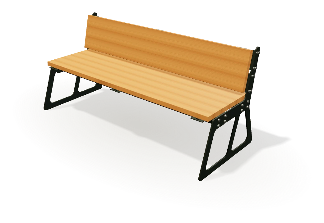 MTZ-B02 — Solid bench — product visualisation